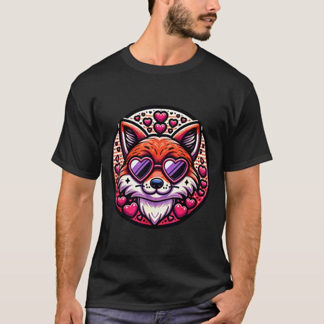 Camiseta Valentines Day Fox And Matching Couples Foxes  (Frente)