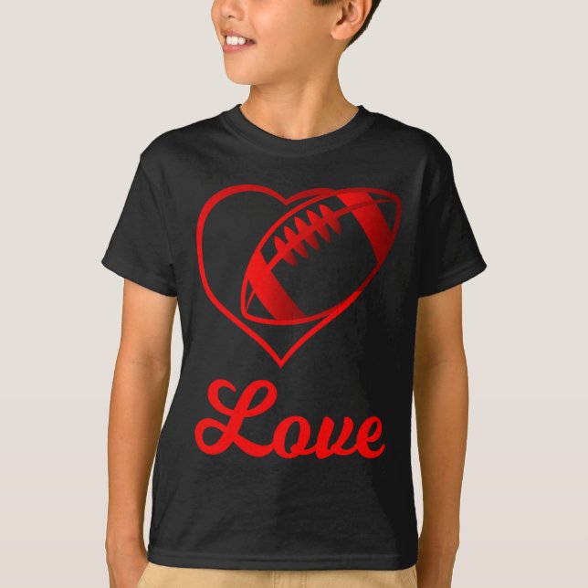 Camiseta Valentines Day Gift For Football Lovers  (Frente)