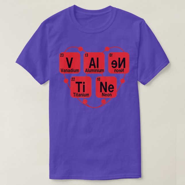 Camiseta Valentines Day Gift  Funny Chemistry Periodic Tabl (Frente do Design)