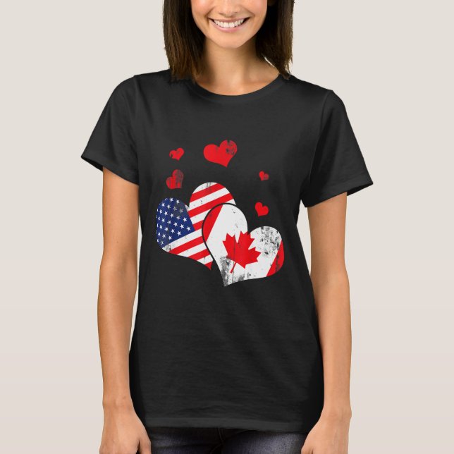 Camiseta Valentine's Day Gift Maple Leaf Canada  (Frente)