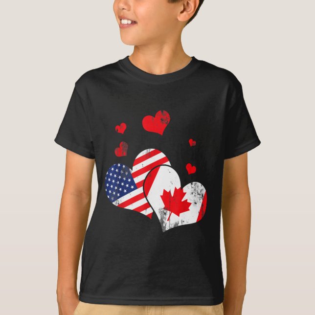 Camiseta Valentine's Day Gift Maple Leaf Canada  (Frente)