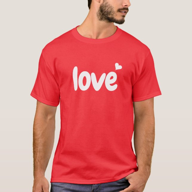Camiseta Valentine's Day Heart Love  (Frente)