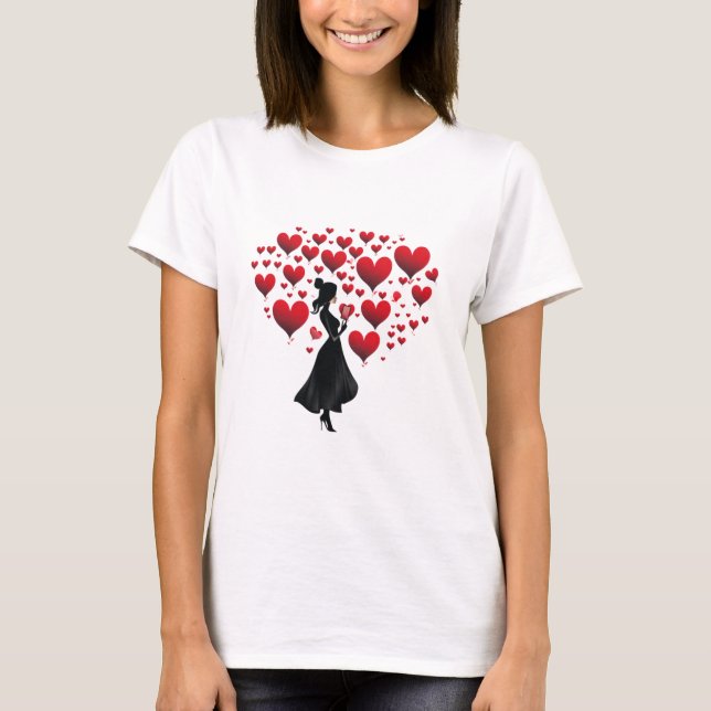 Camiseta Valentines Day Hearts (Frente)