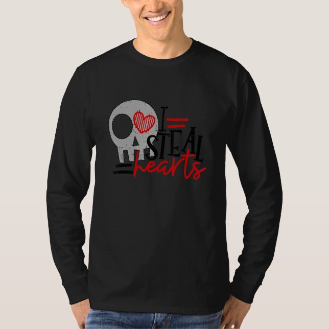 Camiseta Valentines Day I Steal Hearts Boys Kids Girls Wome (Frente)
