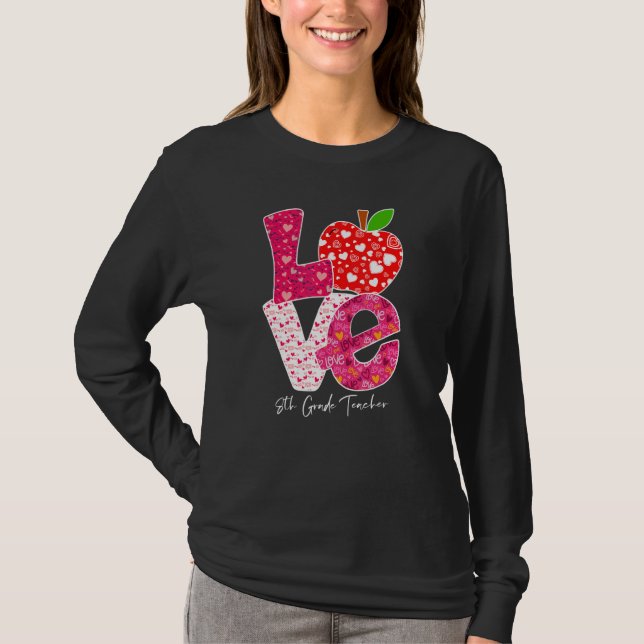 Camiseta Valentines Day Love 8th Grade Teacher Teacher Kids (Frente)