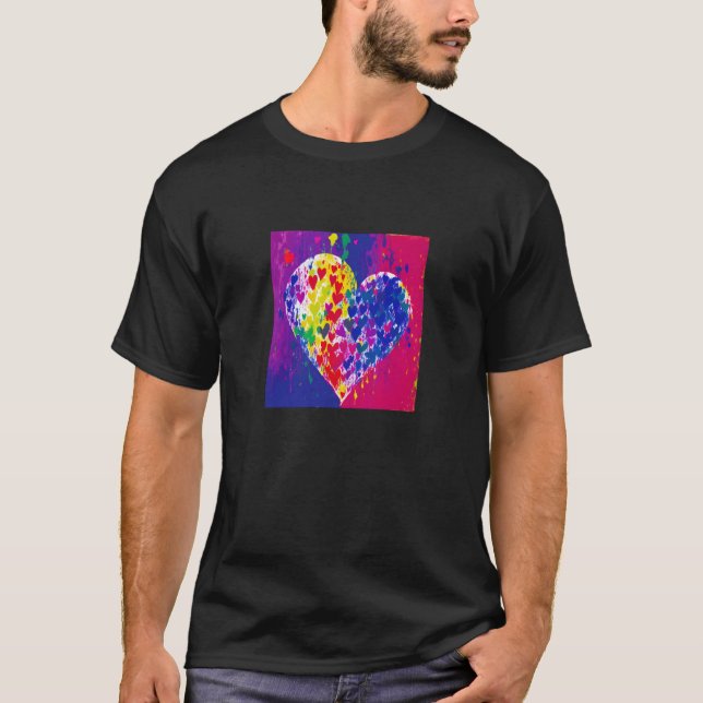 Camiseta Valentine's Day Love Heart Girlfriend Fiancée Wife (Frente)