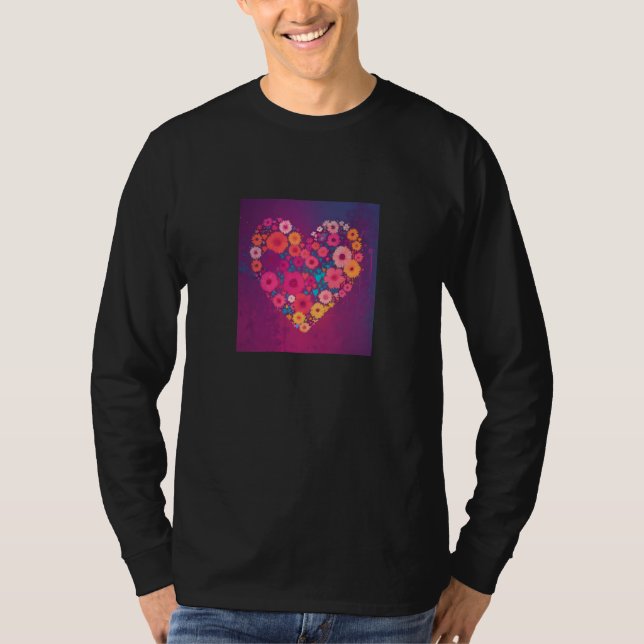Camiseta Valentine's Day Love Heart Girlfriend Fiancée Wife (Frente)