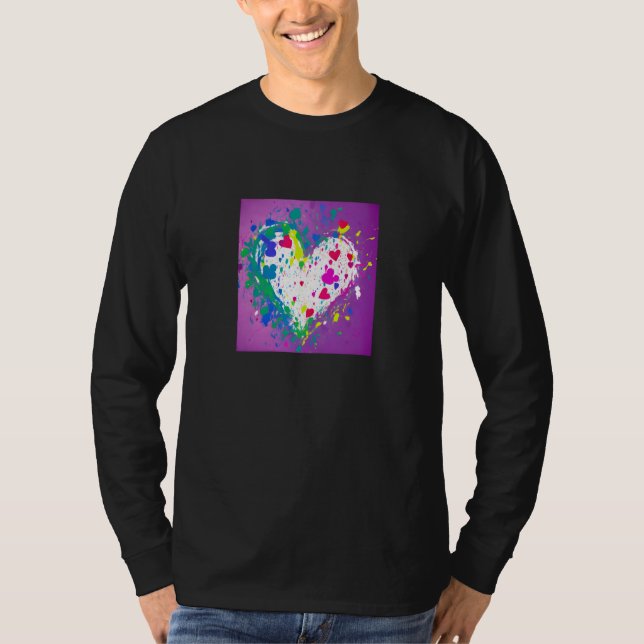 Camiseta Valentine's Day Love Heart Girlfriend Fiancée Wife (Frente)