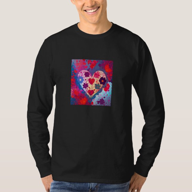 Camiseta Valentine's Day Love Heart Girlfriend Fiancée Wife (Frente)