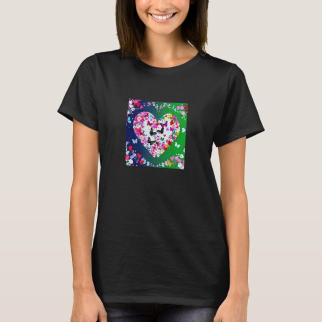 Camiseta Valentine's Day Love Heart Girlfriend Fiancée Wife (Frente)
