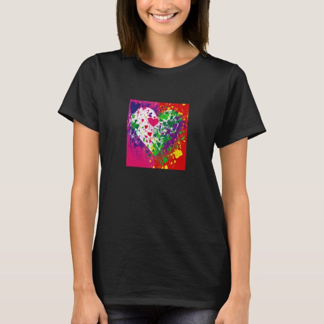 Camiseta Valentine's Day Love Heart Girlfriend Fiancée Wife (Frente)