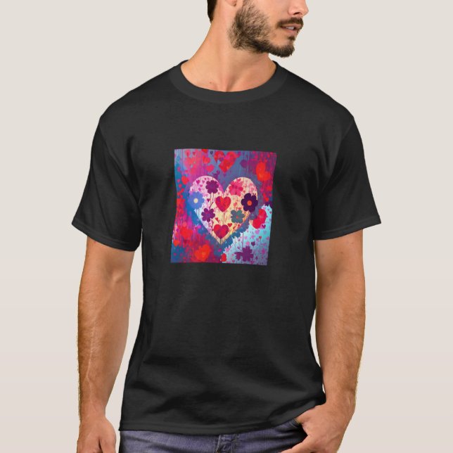 Camiseta Valentine's Day Love Heart Girlfriend Fiancée Wife (Frente)