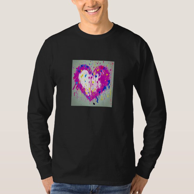 Camiseta Valentine's Day Love Heart Girlfriend Fiancée Wife (Frente)