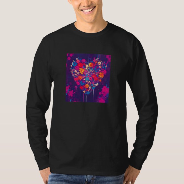 Camiseta Valentine's Day Love Heart Girlfriend Fiancée Wife (Frente)