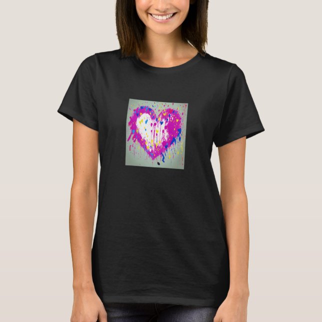 Camiseta Valentine's Day Love Heart Girlfriend Fiancée Wife (Frente)