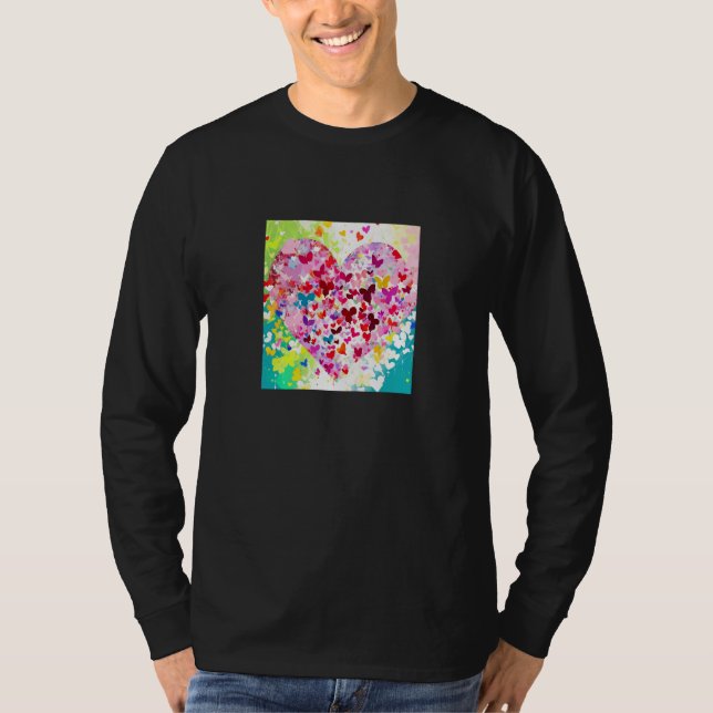 Camiseta Valentine's Day Love Heart Girlfriend Fiancée Wife (Frente)