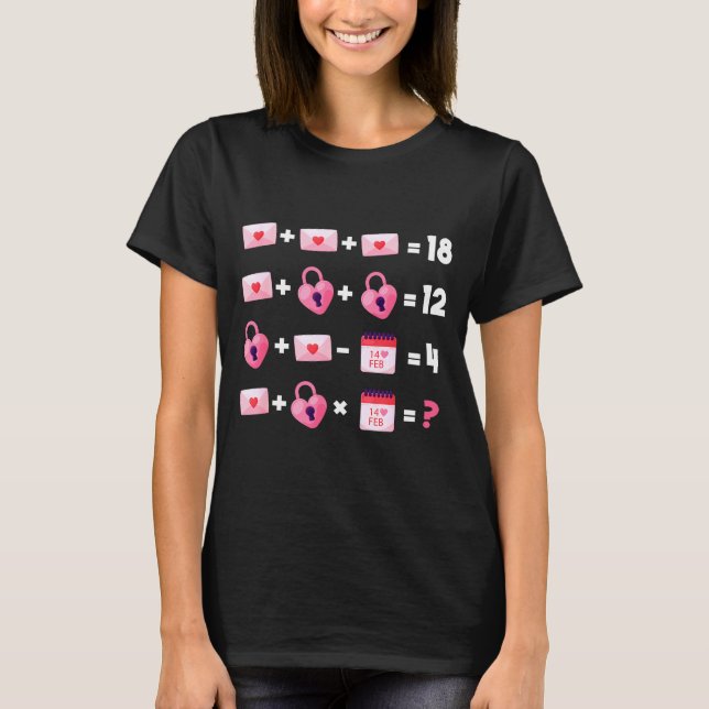 Camiseta Valentines Day Order Of Operations Valentines Math (Frente)