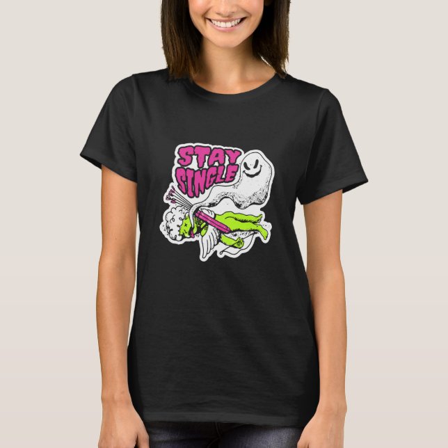 Camiseta Valentine's Day Outfit Stay Single Anti Valentine' (Frente)