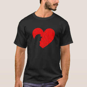 Camiseta Valentines Day Retro Hearts Poodle Dog Puppy Lover