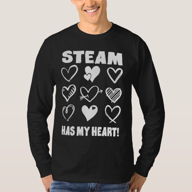 Camiseta Valentine's Day STEAM Has My Heart Appreciation (Frente)