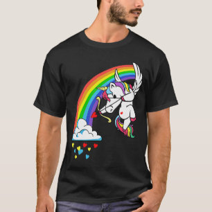 Camiseta Valentines Day Unicorn Cupid Cute Girls Kids Teens