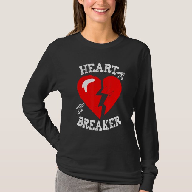 Camiseta Valentine's Heart Breaker Funny Valentine's Day Ma (Frente)