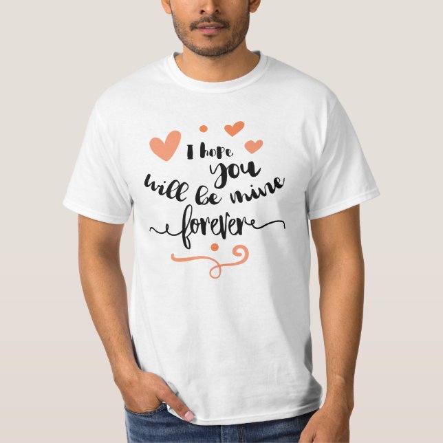 Camiseta Valentine's Typography Quotes (Frente)