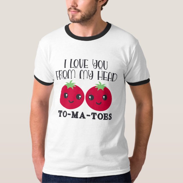 Camiseta Valentine's Typography Quotes T-shirt (Frente)