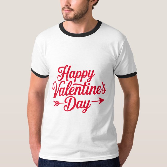 Camiseta Valentine's Typography Sayings (Frente)