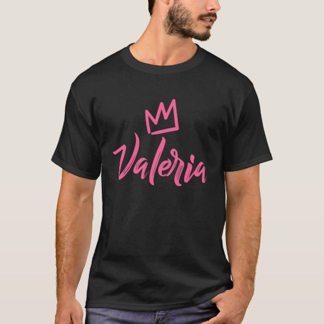 Camiseta Valeria, a Rainha Coroa Rosa para Mulheres Chamada (Frente)