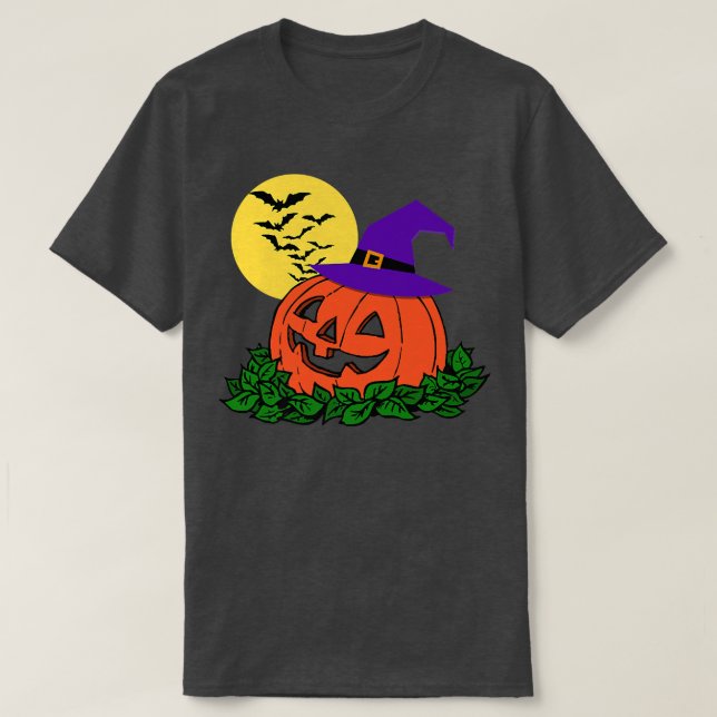 Camiseta Valete Cachorro do Lanterna Pumpkin Patch Bats da  (Frente do Design)