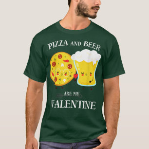 Camiseta Valetines Day Pizza E Cerveja São Meus Namorados