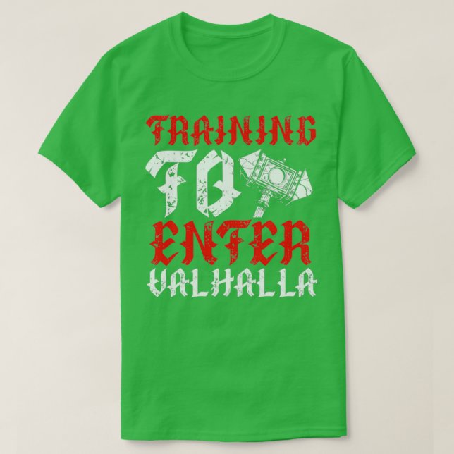 Camiseta Valhalla viking hammer (Frente do Design)