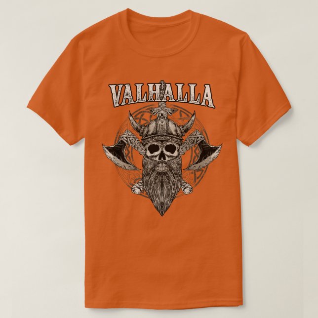Camiseta Valhalla Viking Norse 3 (Frente do Design)