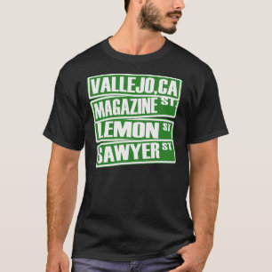 Camiseta Vallejo,Ca (Ruas De Revistas, Ruas De Limão, Ruas