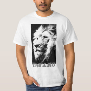 Camiseta Valor do Modelo de rosto do leão Elegante moderno