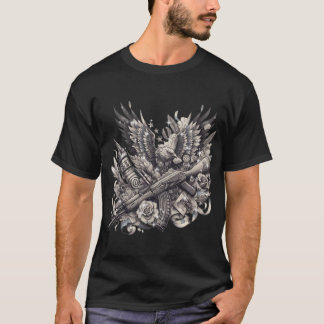 Camiseta "Valor Ucraniano: Tatuagem Militar Moderna T-Shirt