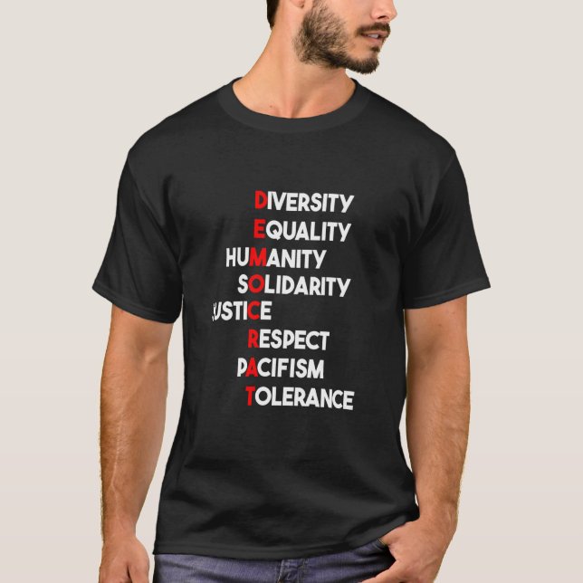 Camiseta Valores democráticos - termos democráticos - Democ (Frente)