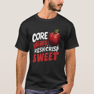 Camiseta Valores Essenciais Maçã Fresca Crocante Doce