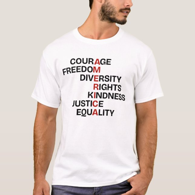 Camiseta Valores Fundamentais da América (Frente)