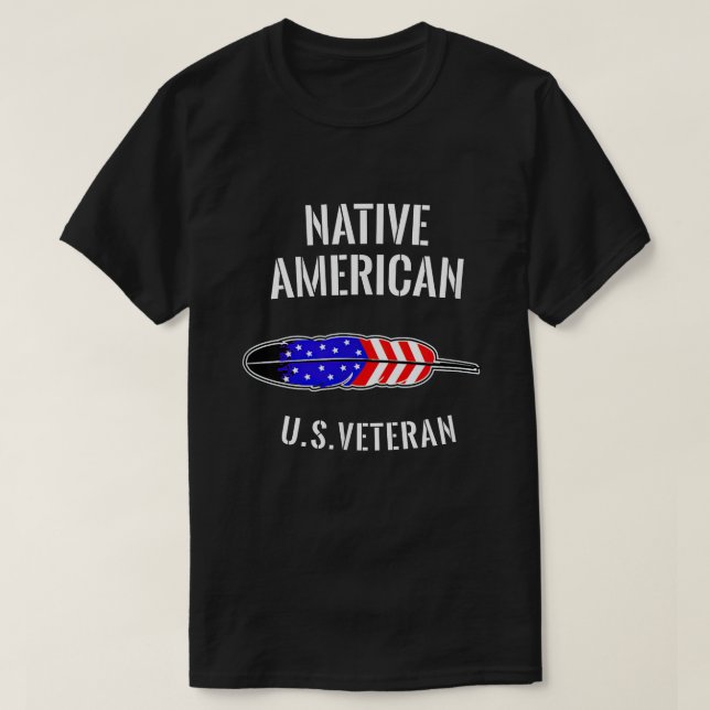 Camiseta Valoriza um índio nativo americano herói americano (Frente do Design)