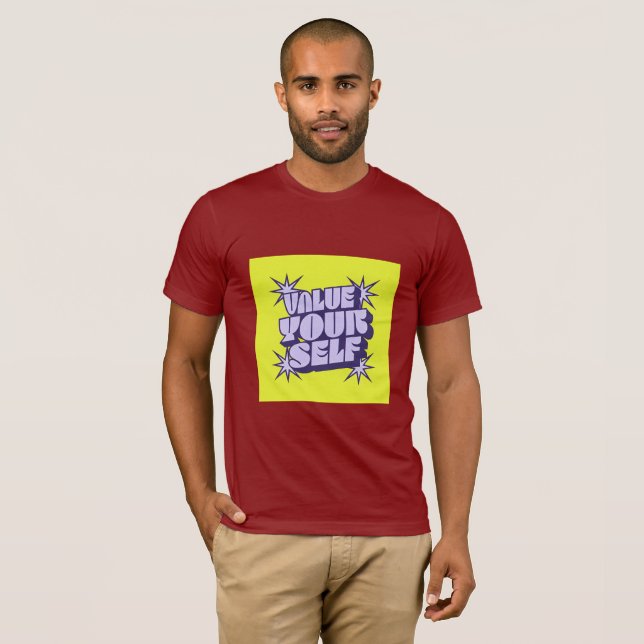 Camiseta Value Yourself | Luxury Motivation T-Shirt | Minim (Frente Completa)