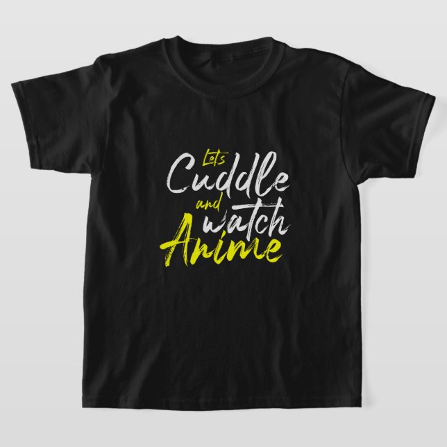 Camiseta Vamos abraçar e assistir anime - Objetivos do Casa (Postura )
