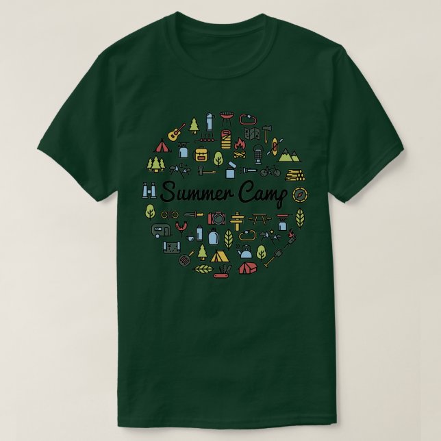 Camiseta Vamos acampar 1 (Frente do Design)