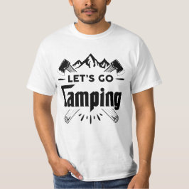 Camiseta Vamos acampar, acampar vibrações