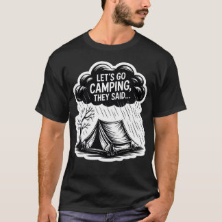 Camiseta Vamos Acamparhey Disse Garoto Engraçado do Acampam