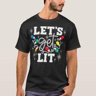 Camiseta Vamos Adquirir Luzes de Natal com Chapéu de Papai 