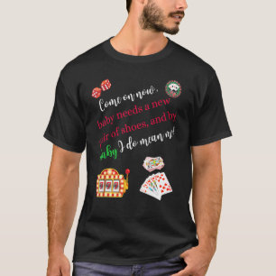 Camiseta Vamos Agora Casino Jogando Pôquer Slot Machine