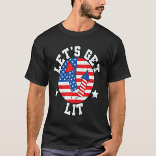 Camiseta Vamos Andar No Quarto Fogo Patriótico De 4 De Julh