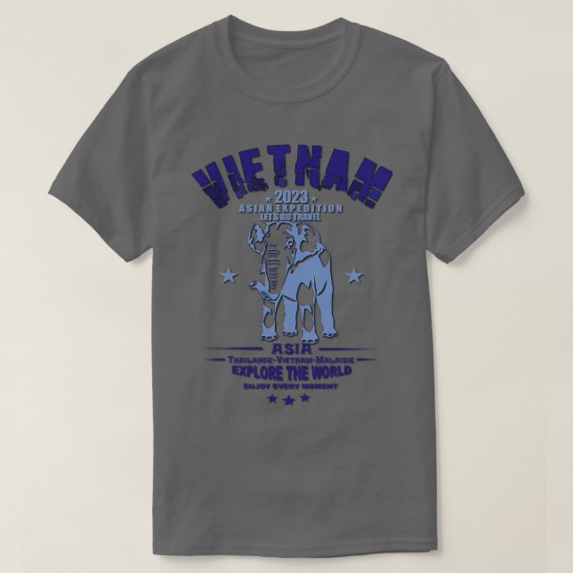 Camiseta Vamos ao Vietnã viagem (Frente do Design)